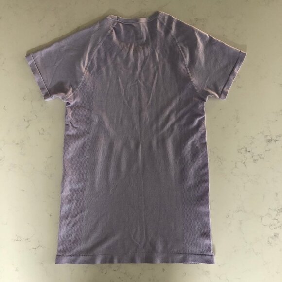 Athletic Works Dri-More Activewear Sh Slv Crew Neck Nylon Top Lavender Sz M NWOT - Picture 5 of 8